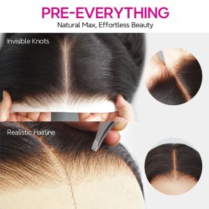 center wig natural black remy hair 5x5 lace closure jerry curly human hair wig