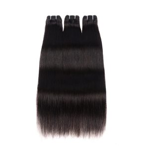 center wig remy hair black straight bundles laotian weaving