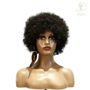 center wig machine made black wig remy hair tc010