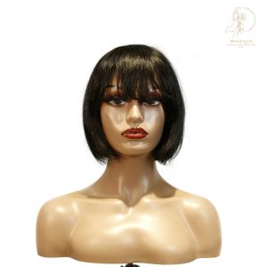 center wig machine made black wig remy hair tc027