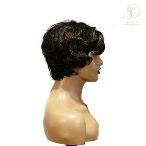 center wig machine made black wig remy hair tc16