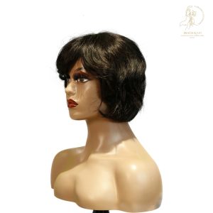 center wig machine made black wig remy hair tc063