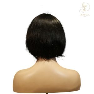center wig machine made black wig remy hair h009