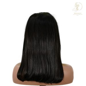 center wig 13x4 straight bob lace front wig natural black asian raw hair
