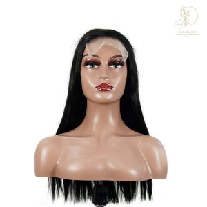 center wig natural black remy hair 5x5 lace closure straight human hair wig