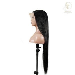 center wig 13x4 straight lace front wig natural black remy hair