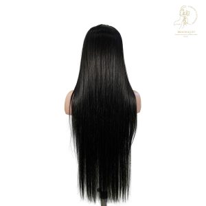 center wig 13x4 straight lace front wig natural black remy hair