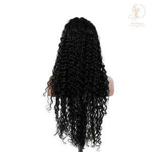center wig 13x4 deep wave lace front wig natural black remy hair