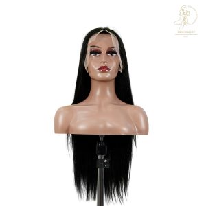 center wig 13x6 double drams straight lace front wig black remy hair