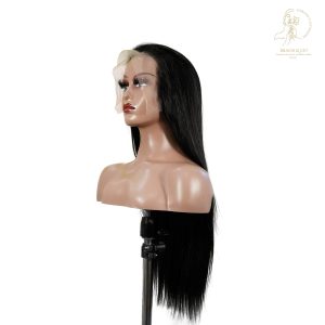 center wig 13x6 double drams straight lace front wig black remy hair