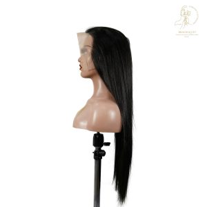 center wig 13x6 double drams straight lace front wig black remy hair