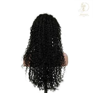 center wig natural black asian raw hair 13x6 hd lace front wig deep wave human hair wig