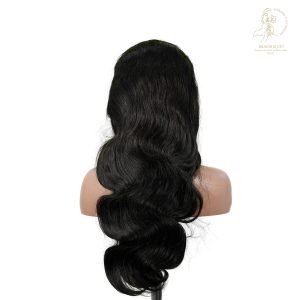 center wig natural black asian raw hair 13x6 hd lace front wig body wave human hair wig