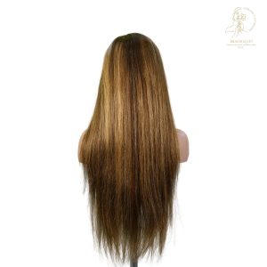 center wig 13x4 straight lace front wig m4&27 highlight remy hair 26 inch