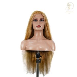 center wig 13x4 straight lace front wig 8&27 honey blonde highlight 26 inch remy hair