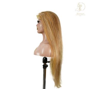 center wig 13x4 straight lace front wig 8&27 honey blonde highlight 26 inch remy hair