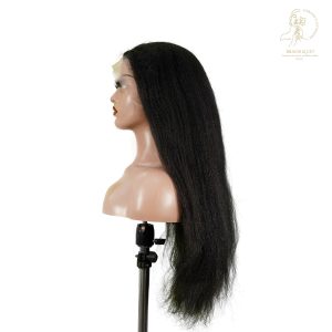 center wig 13x4 yaki straight lace front wig black remy hair