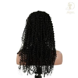 center wig 13x4 kinky curly lace front wig natural black remy hair