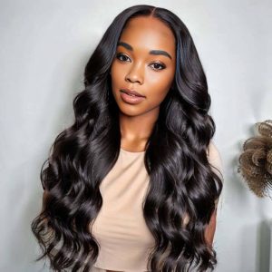 center wig 360 body wave lace front wig remy hair